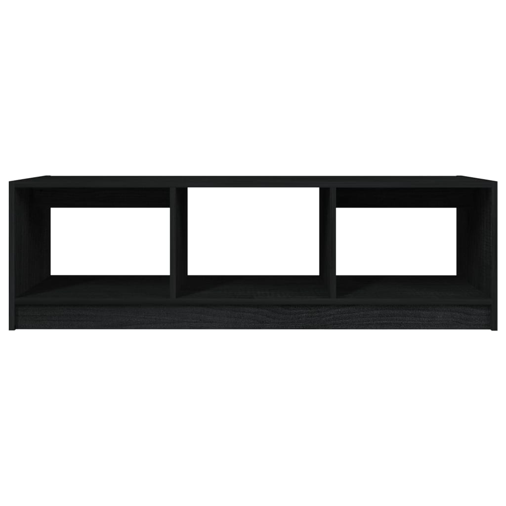 Salongbord 110x50x34 cm heltre furu svart