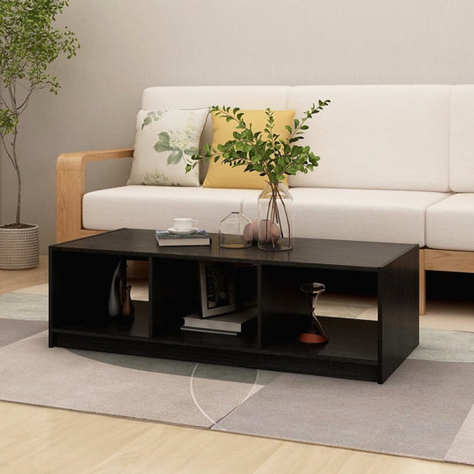 Salongbord 110x50x34 cm heltre furu svart
