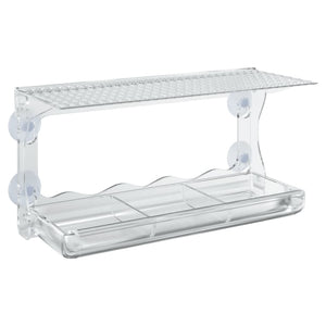 Fuglematere for vindu 2 stk akryl 30x12x15 cm