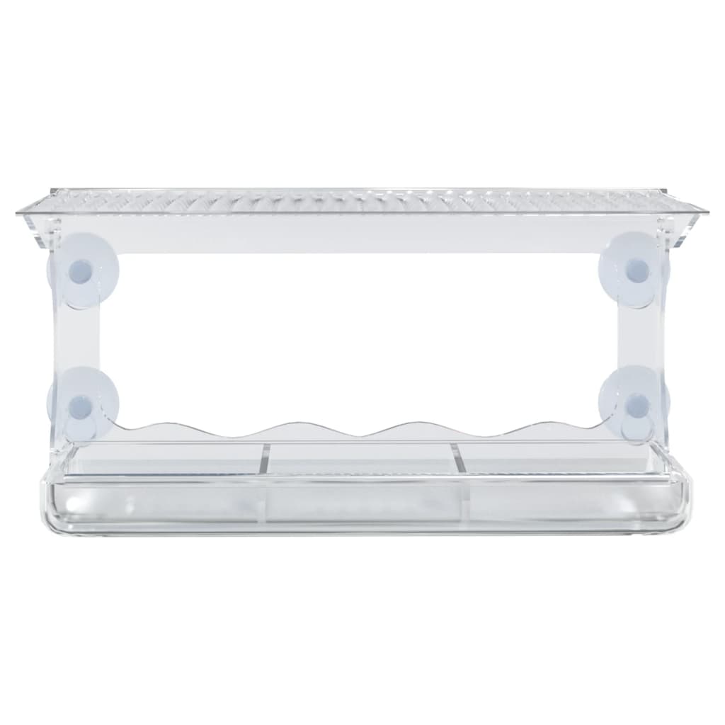 Fuglematere for vindu 2 stk akryl 30x12x15 cm