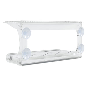 Fuglematere for vindu 2 stk akryl 30x12x15 cm