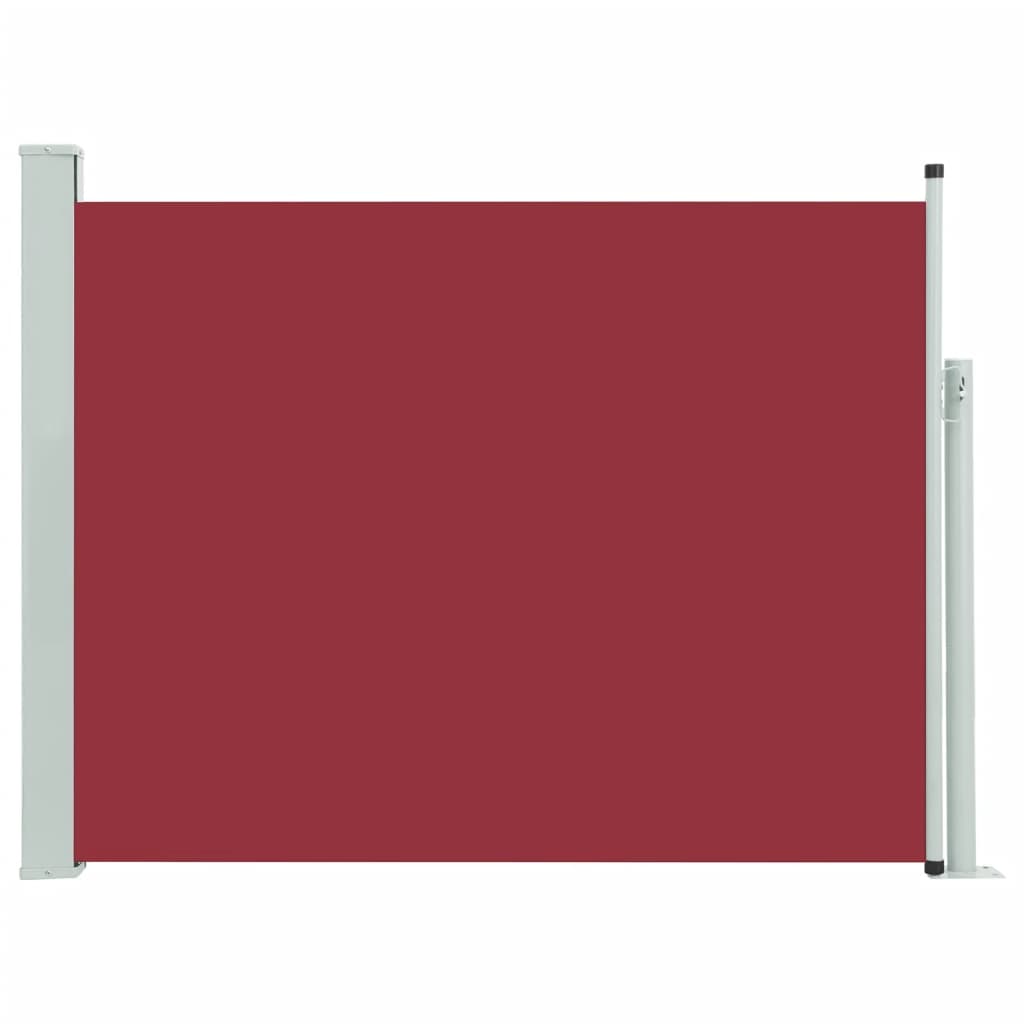 Uttrekkbar sidemarkise 140x500 cm rød