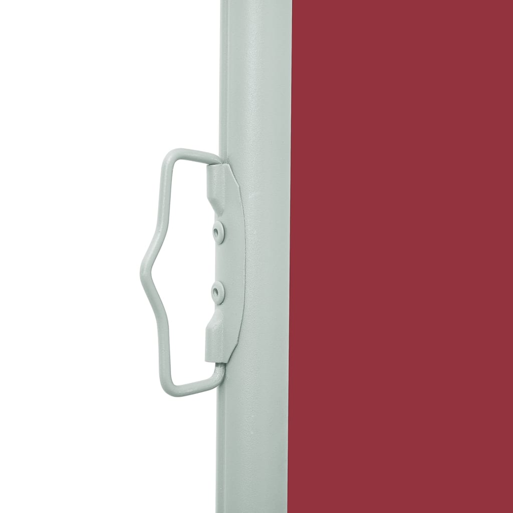 Uttrekkbar sidemarkise 140x500 cm rød