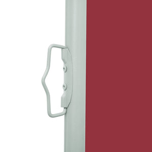 Uttrekkbar sidemarkise 140x500 cm rød