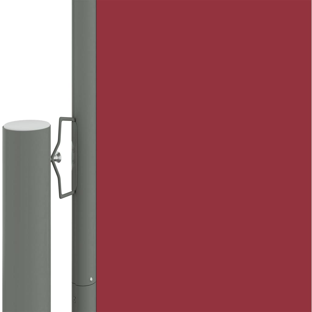 Uttrekkbar sidemarkise 220x1200 cm rød