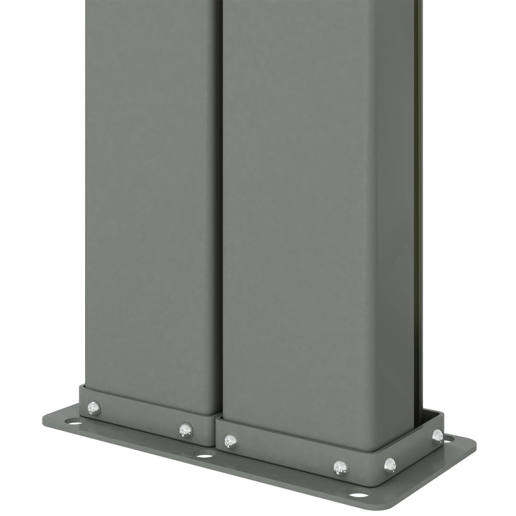 Uttrekkbar sidemarkise 220x1200 cm rød
