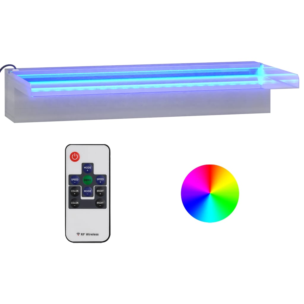 Waterfall with RGB LED stainless steel 45 cm