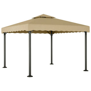 Paviljong gråbrun 3x3 m aluminium og stål