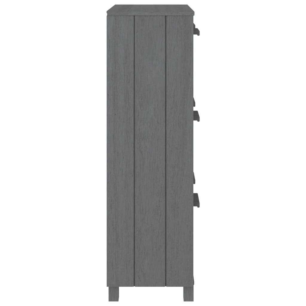 Skoskap HAMAR mørkegrå 59,5x35x117 cm heltre furu