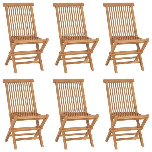 Sammenleggbare hagestoler 6 stk heltre teak