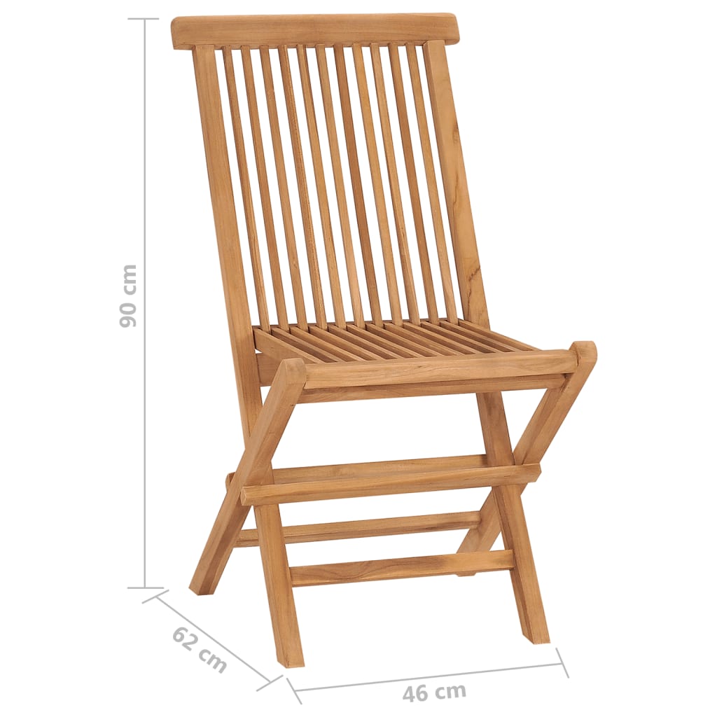 Sammenleggbare hagestoler 6 stk heltre teak