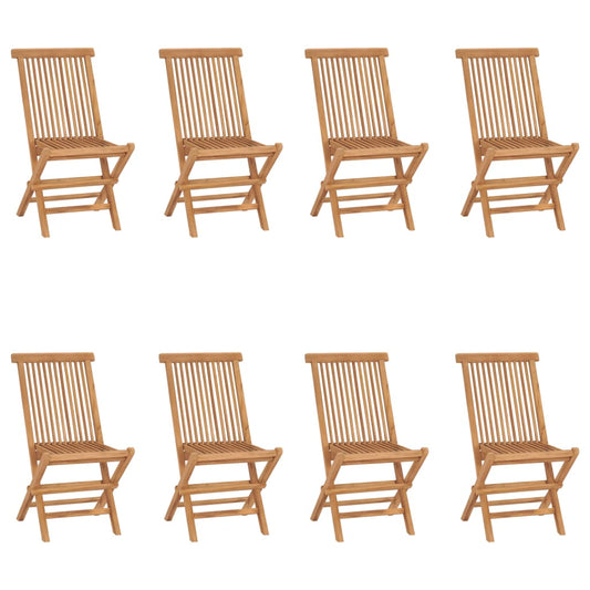 Sammenleggbare hagestoler 8 stk heltre teak