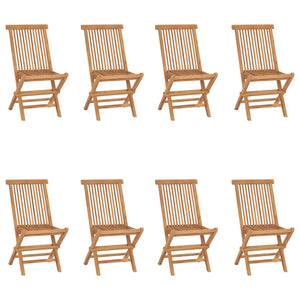 Sammenleggbare hagestoler 8 stk heltre teak
