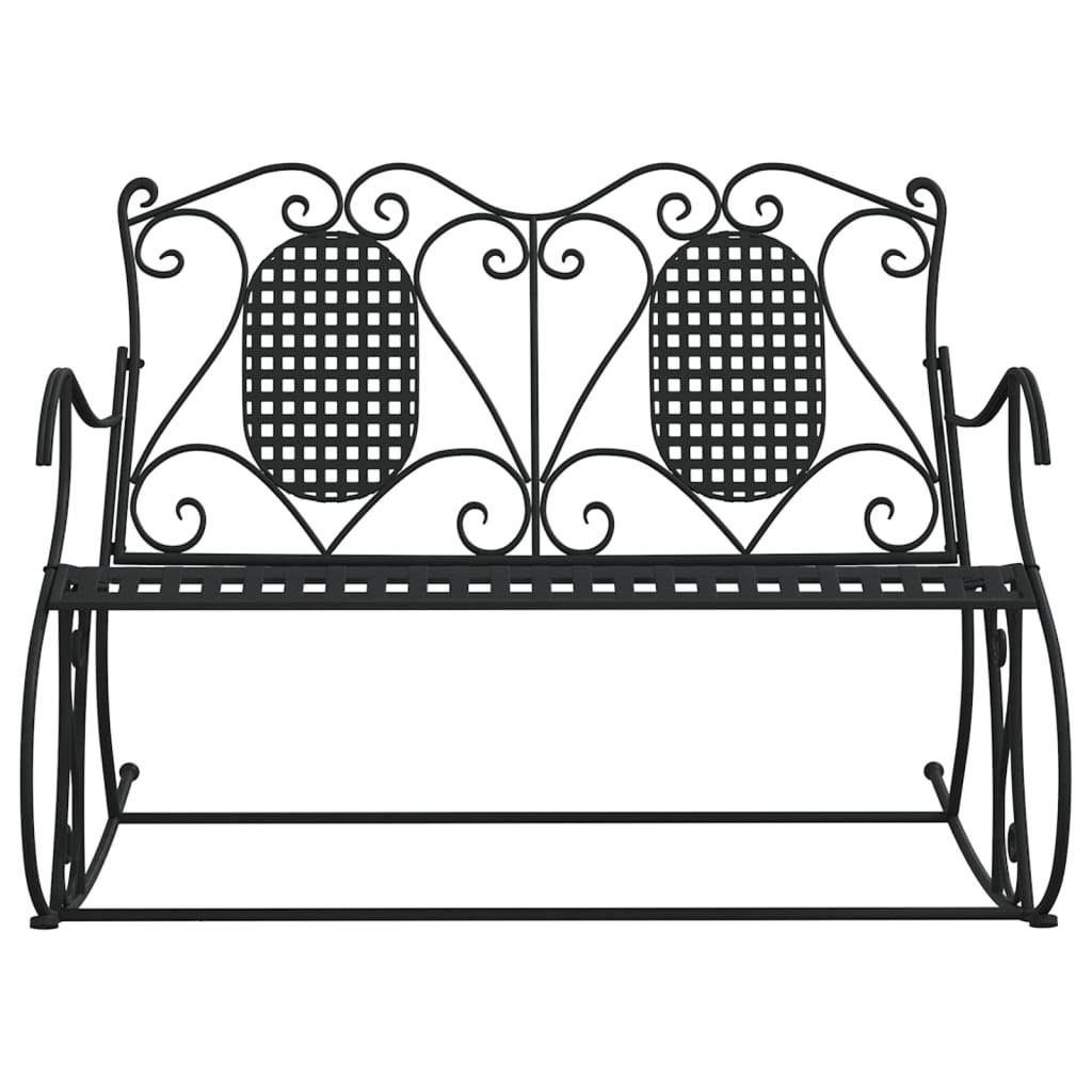 Gyngebenk 2-seters 113 cm svart stål