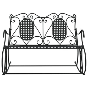 Gyngebenk 2-seters 113 cm svart stål