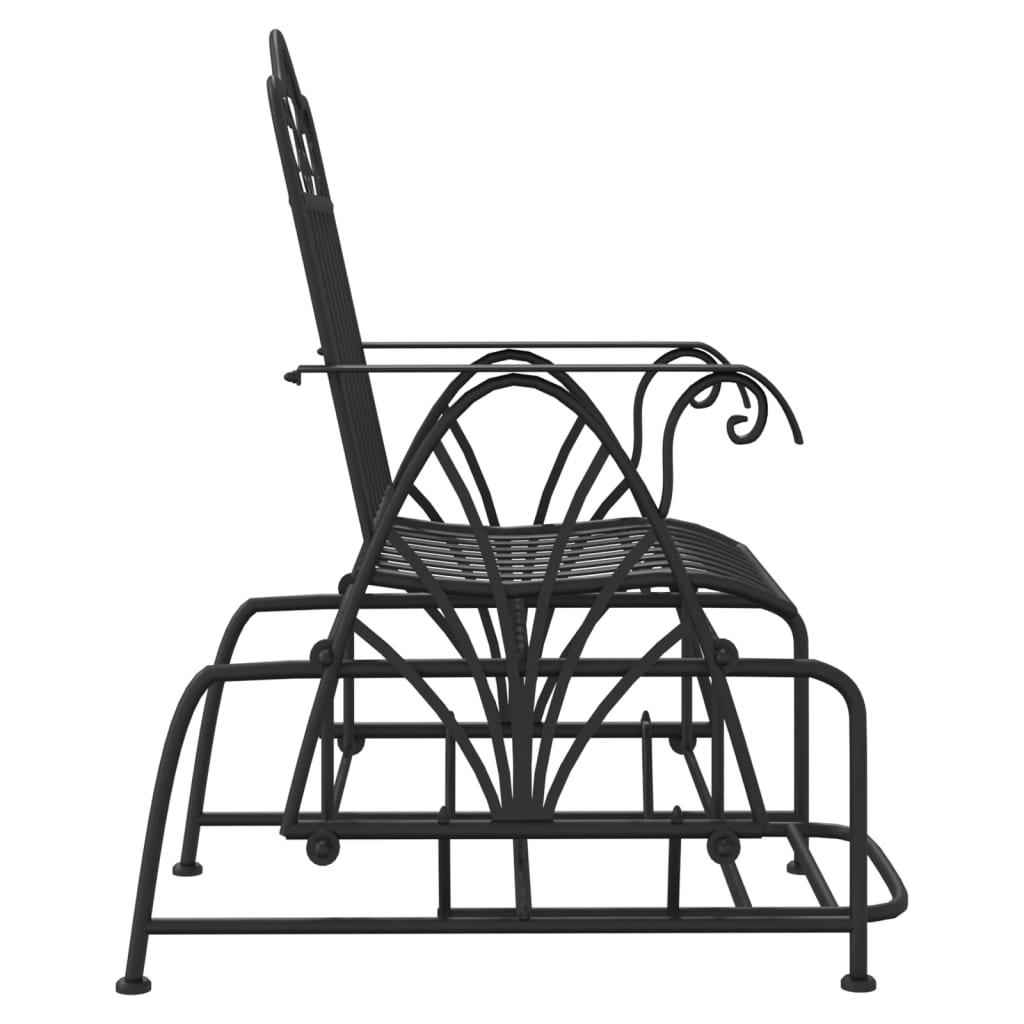 Gyngebenk 61 cm svart stål