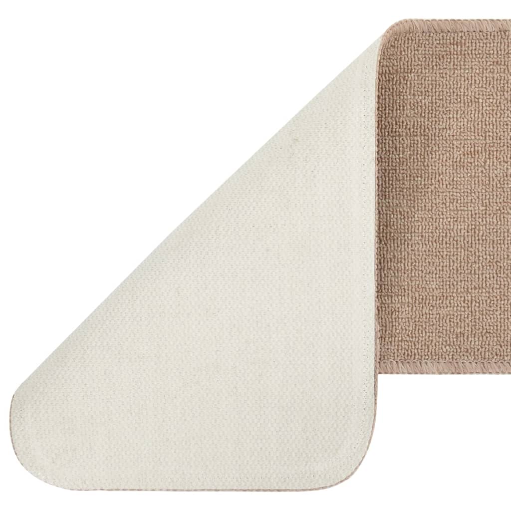 Sklisikre trappematter 15 stk 75x20 cm beige rektangulær