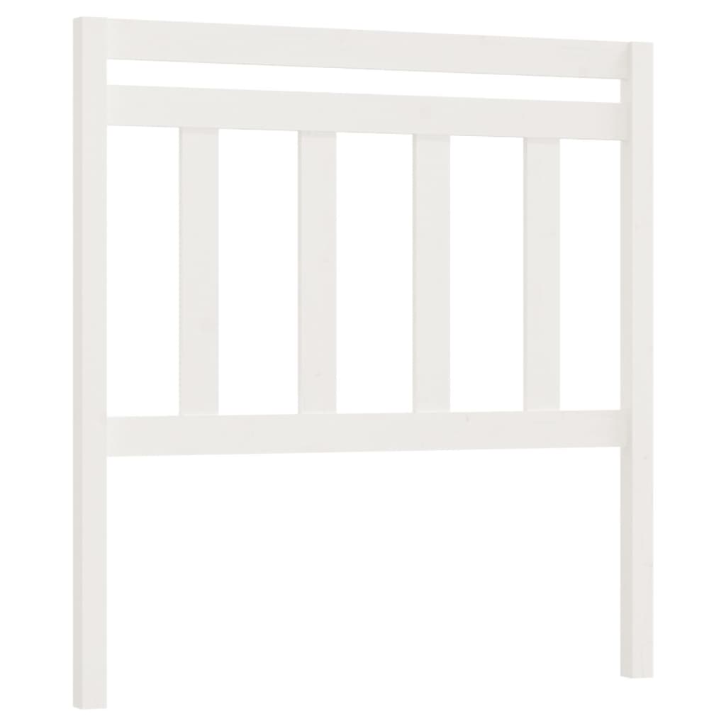 Sengegavl hvit 106x4x100 cm heltre furu