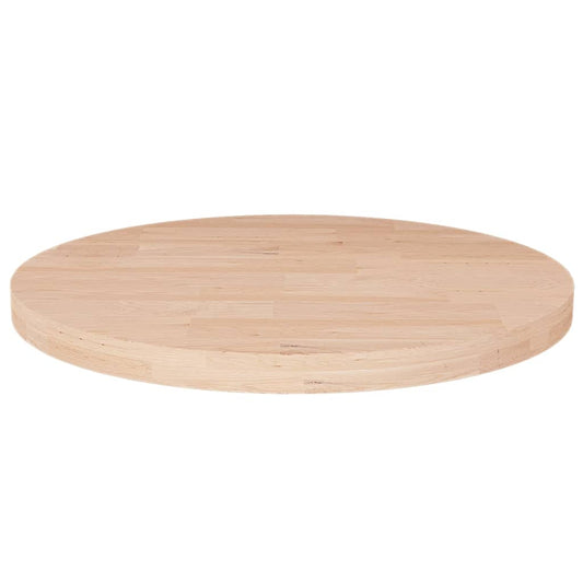 Rund bordplate Ø40x2,5 cm ubehandlet heltre eik
