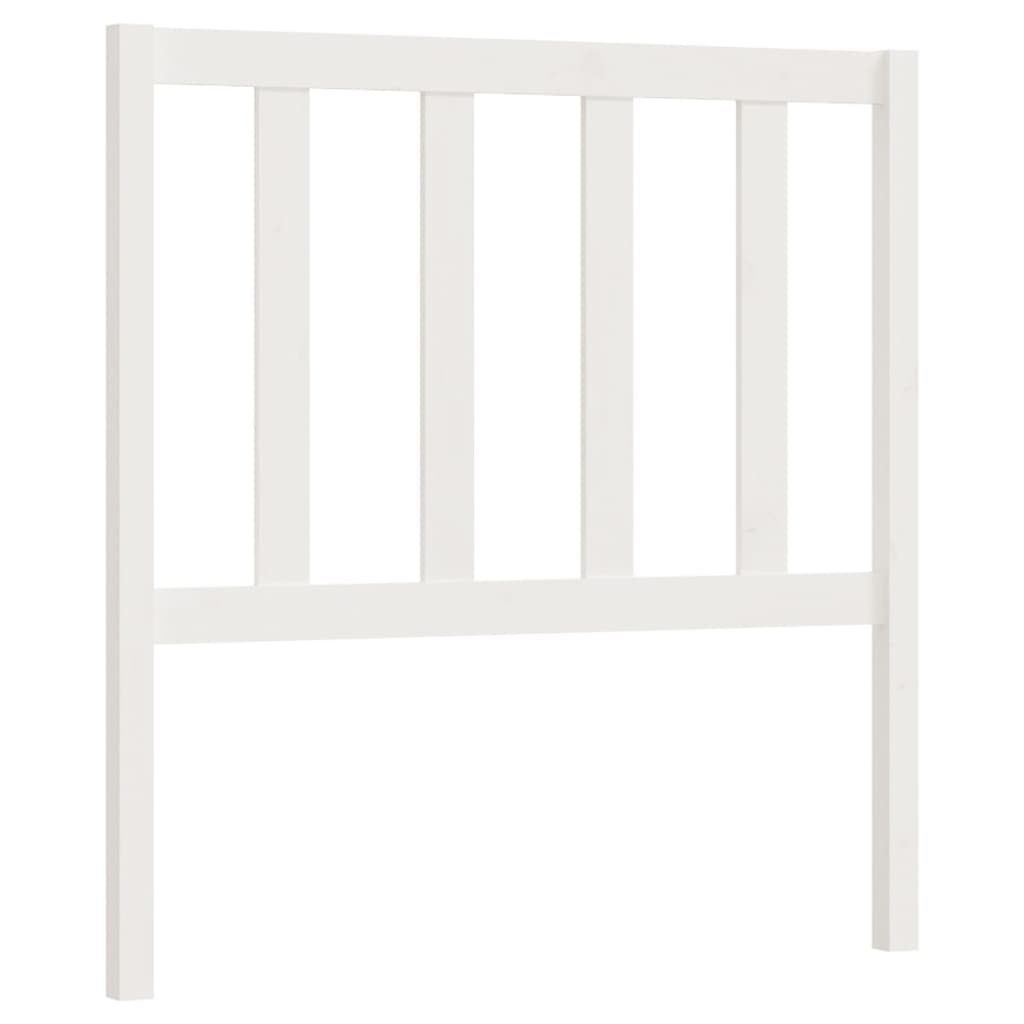 Sengegavl hvit 81x4x100 cm heltre furu