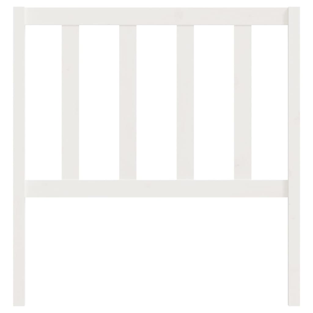 Sengegavl hvit 81x4x100 cm heltre furu