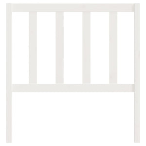 Sengegavl hvit 81x4x100 cm heltre furu