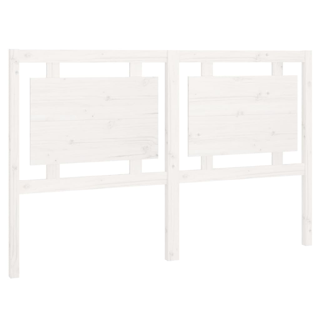 Sengegavl hvit 155,5x4x100 cm heltre furu