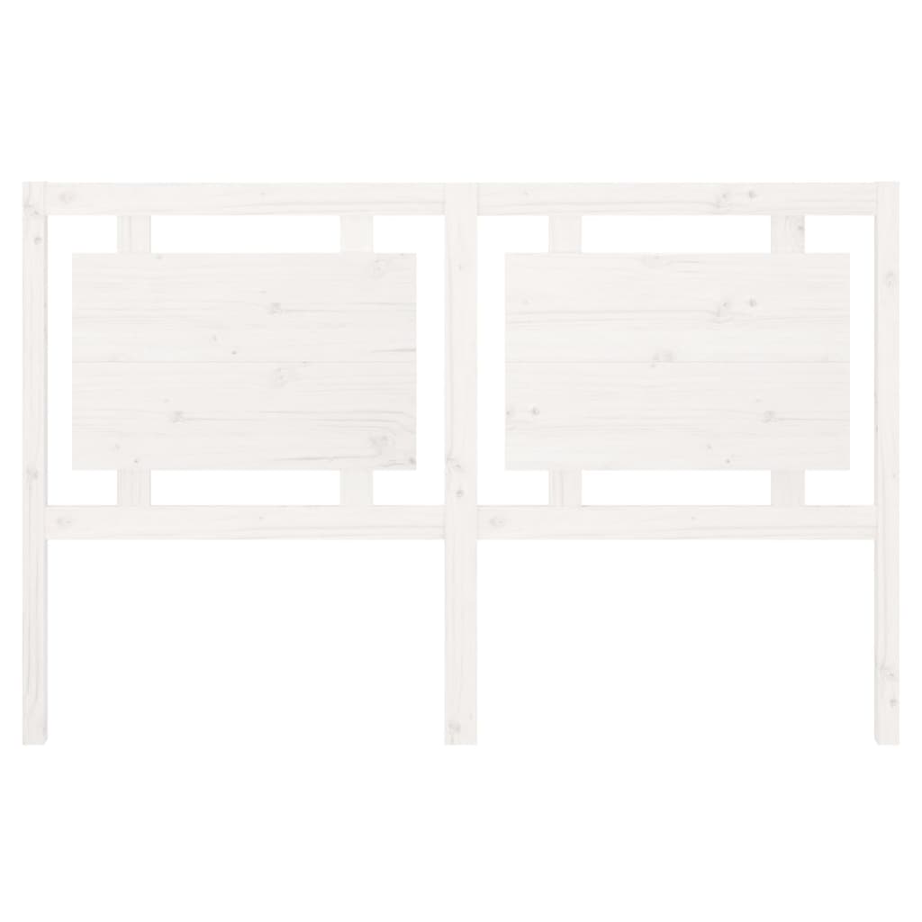 Sengegavl hvit 155,5x4x100 cm heltre furu