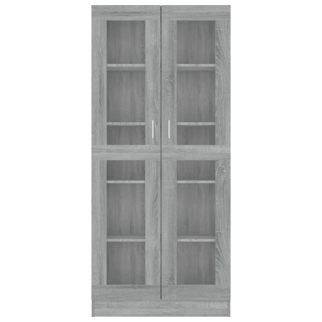 Display cabinet gray sonoma 82.5x30.5x185.5 cm engineered wood