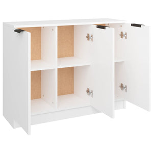 Skjenk hvit 90,5x30x70 cm konstruert tre
