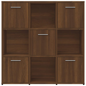 Bokhylle brun eik 90x30x90 cm konstruert tre