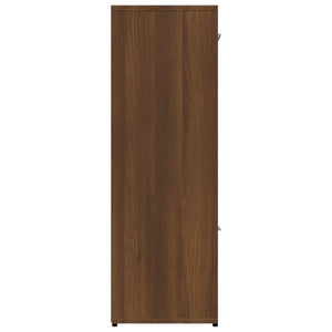 Bokhylle brun eik 90x30x90 cm konstruert tre