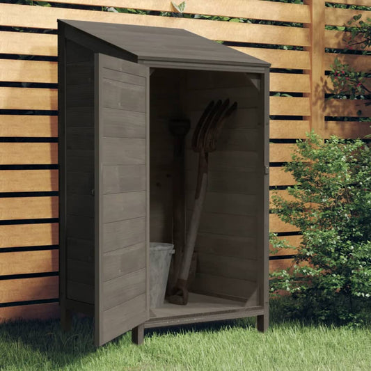 Garden shed anthracite 55x52x112 cm solid spruce wood