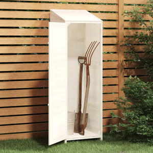 Garden shed white 55x52x174.5 cm solid spruce wood