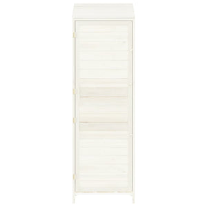Garden shed white 55x52x174.5 cm solid spruce wood