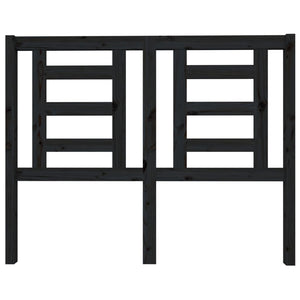 Sengegavl svart 126x4x100 cm heltre furu