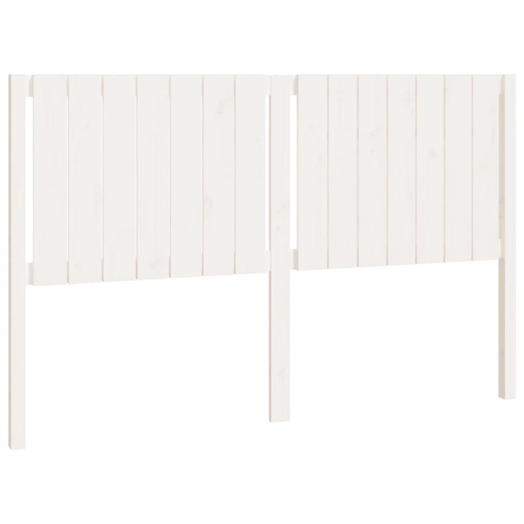 Sengegavl hvit 155,5x4x100 cm heltre furu