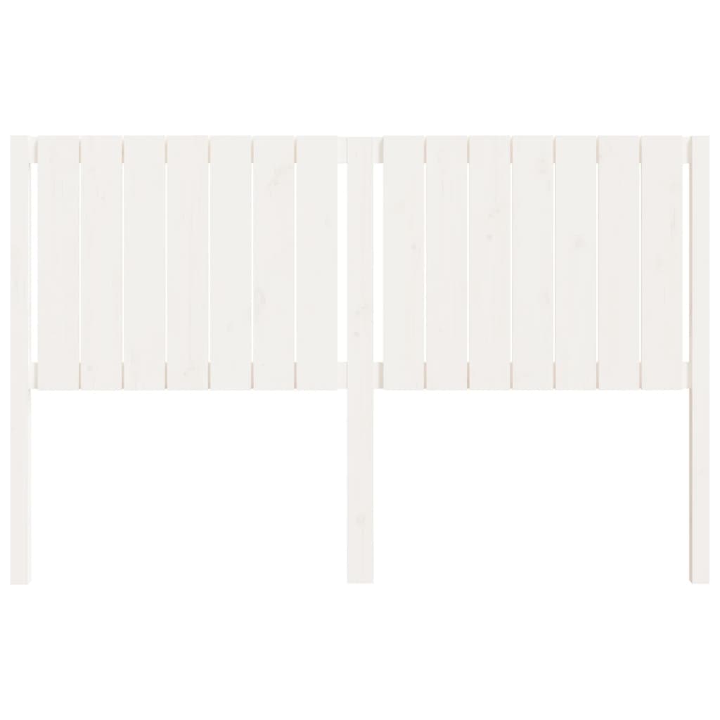 Sengegavl hvit 155,5x4x100 cm heltre furu