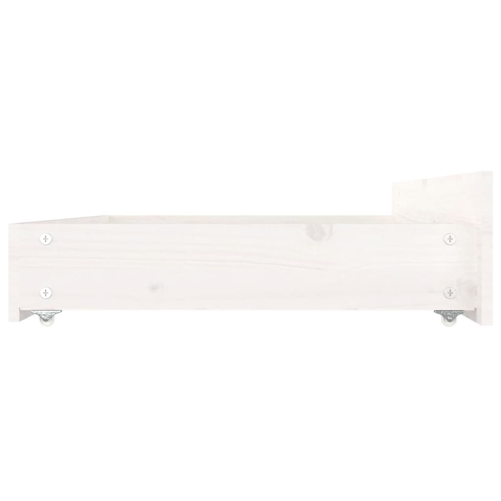Sengeramme med skuffer hvit 180x200 cm Super King