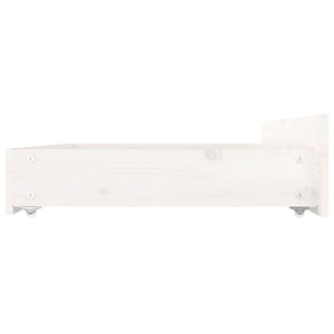 Sengeramme med skuffer hvit 180x200 cm Super King