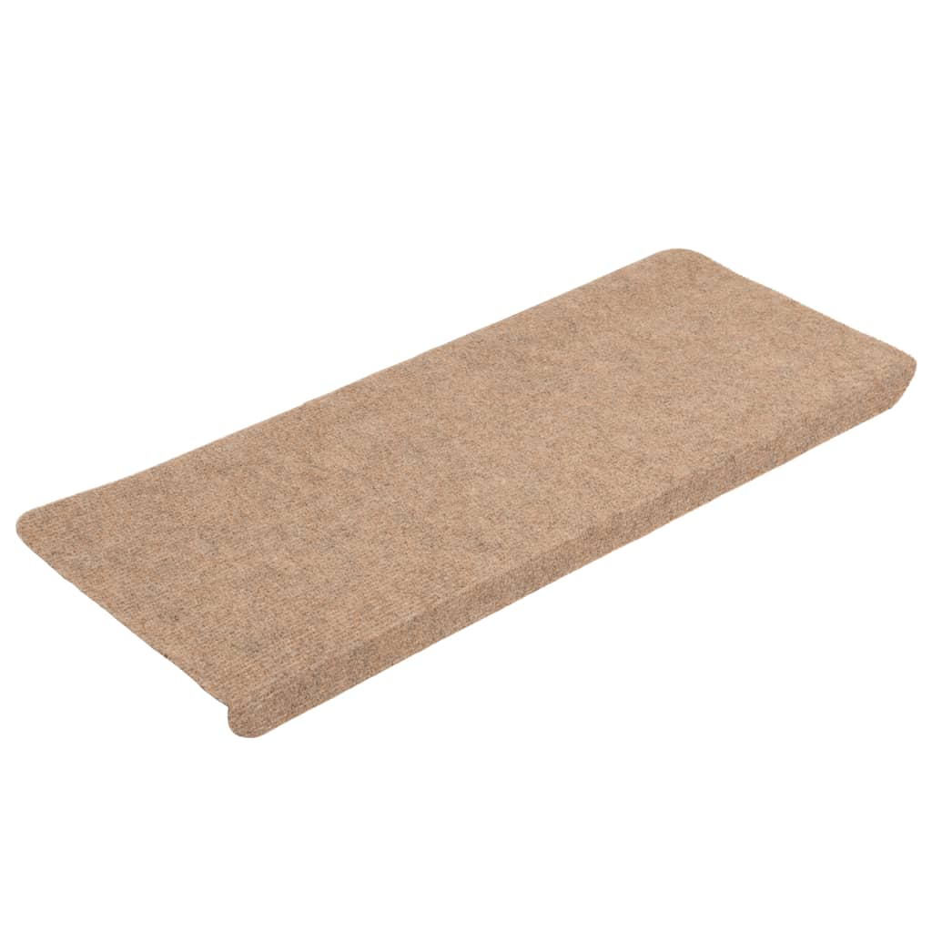 Selvklebende trappematter 15 stk 65x24,5x3,5 cm beige