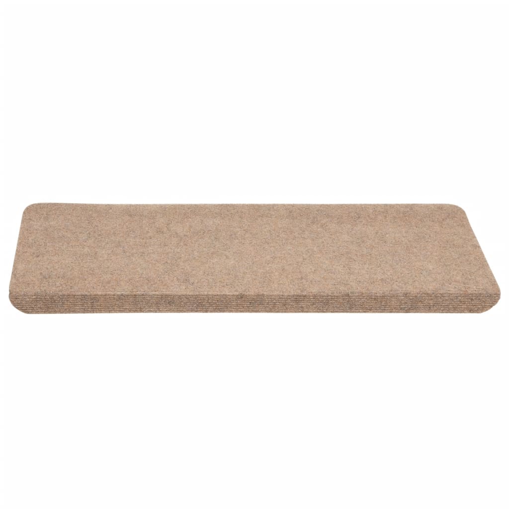 Selvklebende trappematter 15 stk 65x24,5x3,5 cm beige