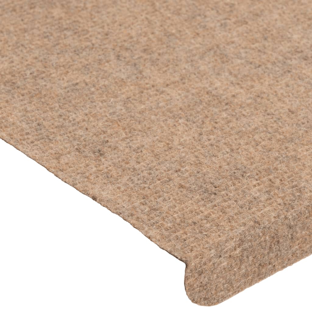 Selvklebende trappematter 15 stk 65x24,5x3,5 cm beige