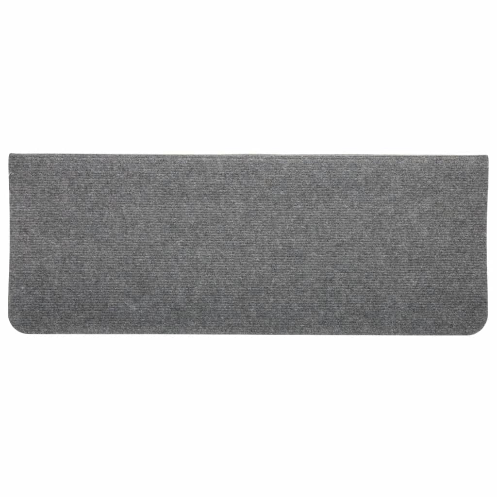 Selvklebende trappematter 15 stk 65x24,5x3,5 cm grå
