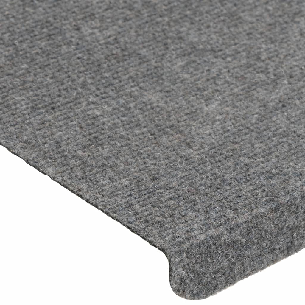 Selvklebende trappematter 15 stk 65x24,5x3,5 cm grå