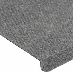 Selvklebende trappematter 15 stk 65x24,5x3,5 cm grå