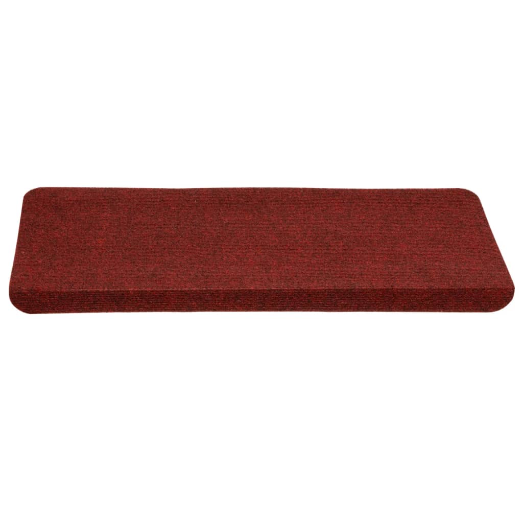 Selvklebende trappematter 15 stk 65x24,5x3,5 cm rød