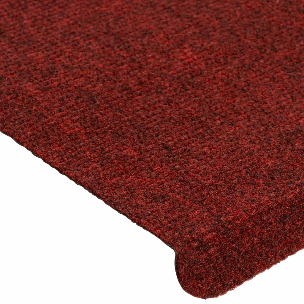 Selvklebende trappematter 15 stk 65x24,5x3,5 cm rød