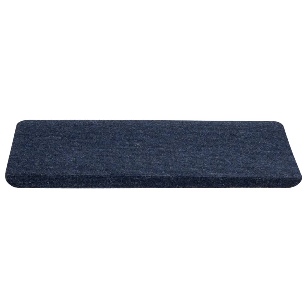 Selvklebende trappematter 15 stk 65x24,5x3,5 cm blå