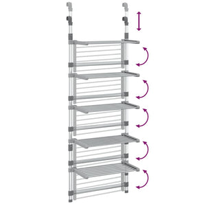 Hengende tørkestativ med 5 etasjer aluminium